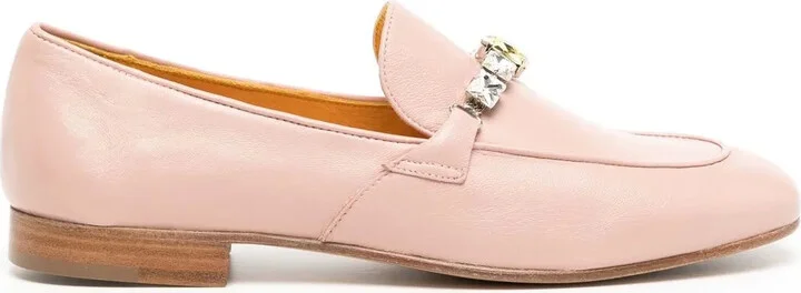 Crystal-Embellished Flat Loafers