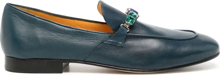 Crystal-Embellished Flat Loafers
