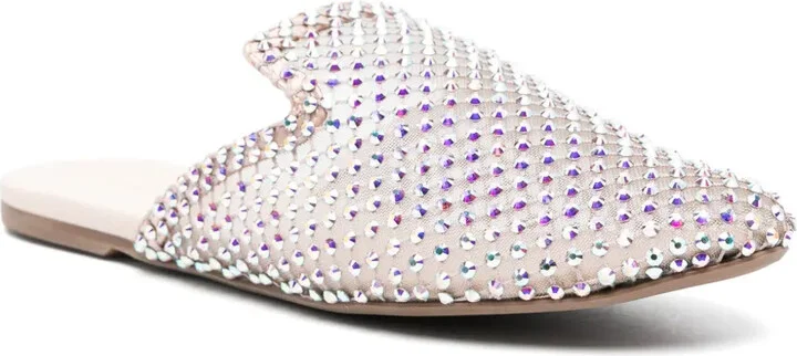 Crystal-Embellished Flat Mules - Image 2