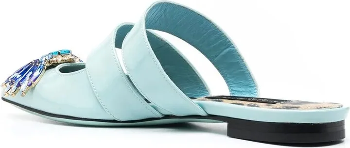 Crystal-Embellished Flat Mules - Image 3