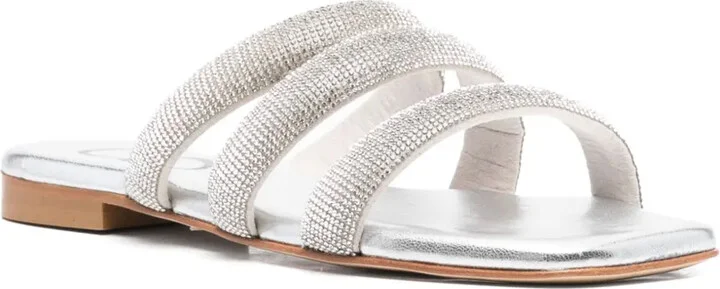Crystal-Embellished Flat Sandals - Image 2