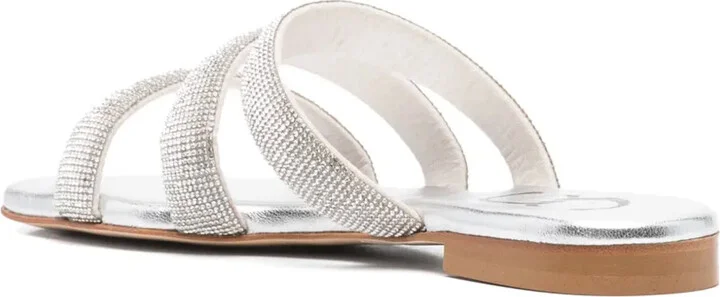 Crystal-Embellished Flat Sandals - Image 3
