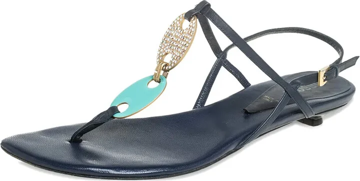 Crystal-Embellished Flat Sandals - Image 2