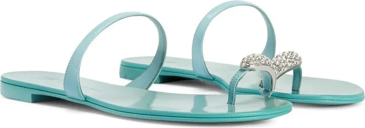 Crystal-Embellished Flat Sandals - Image 2