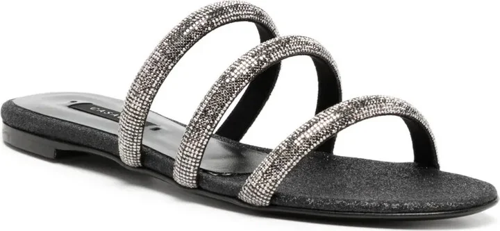 Crystal-Embellished Flat Sandals - Image 2