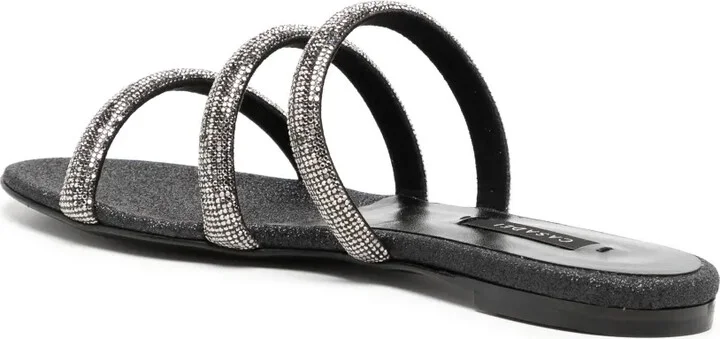 Crystal-Embellished Flat Sandals - Image 3