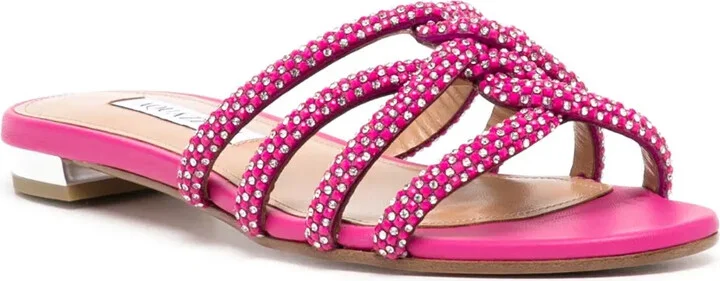 Crystal-Embellished Flat Sandals - Image 2