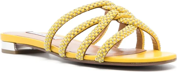 Crystal-Embellished Flat Sandals - Image 2