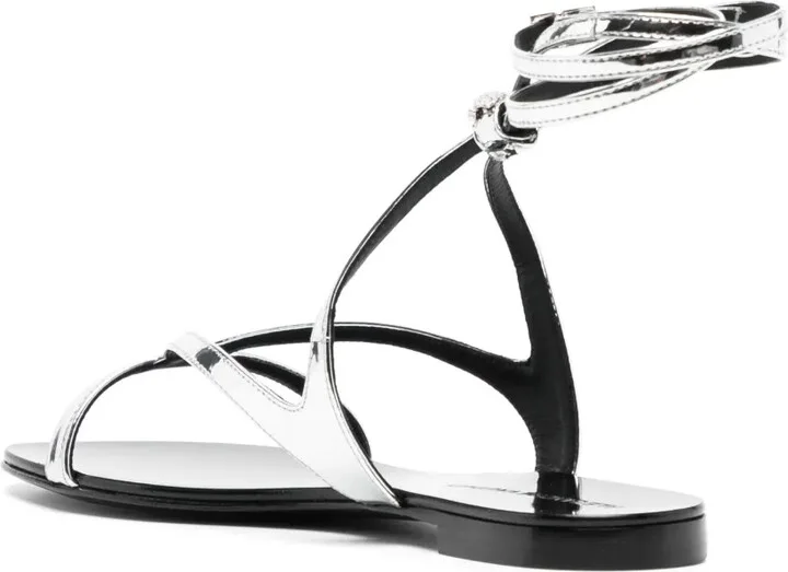 Crystal-Embellished Flat Sandals - Image 3