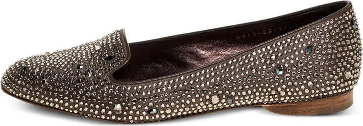 Crystal-Embellished Flat Shoes