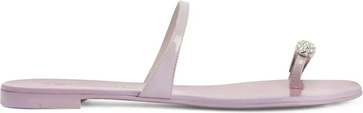 Crystal-Embellished Flat Slides