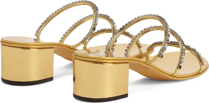 Crystal-Embellished Heeled Sandals - Image 3