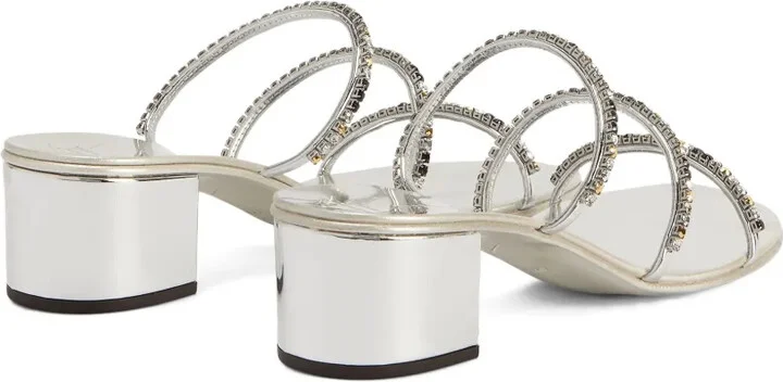 Crystal-Embellished Heeled Sandals - Image 3
