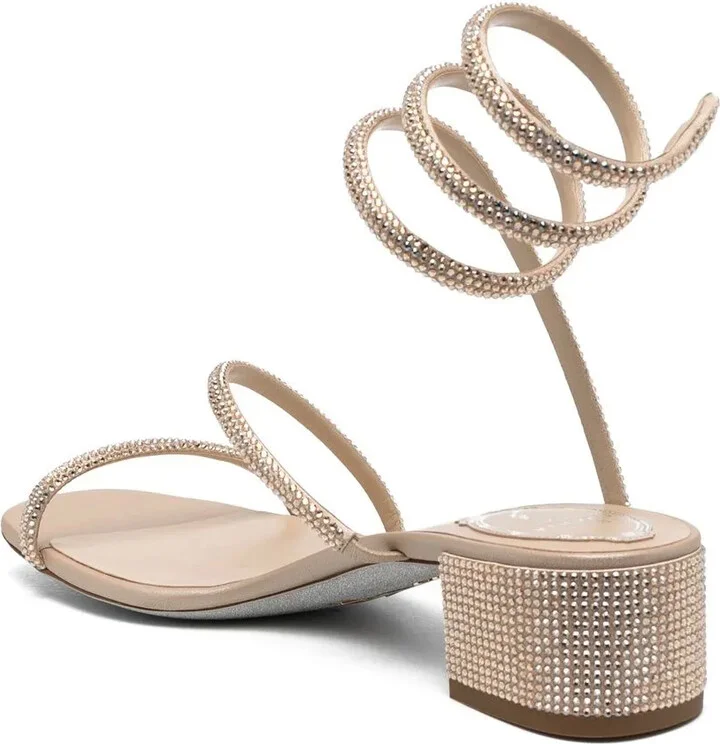 Crystal-Embellished Heeled Sandals - Image 3