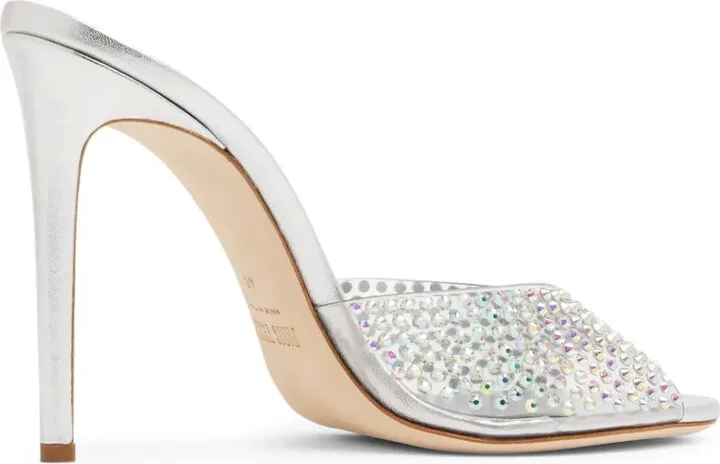 Crystal-Embellished High-Heel Mules - Image 3