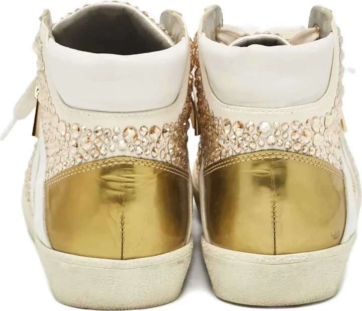 Crystal-Embellished High-Top Sneakers - Image 3