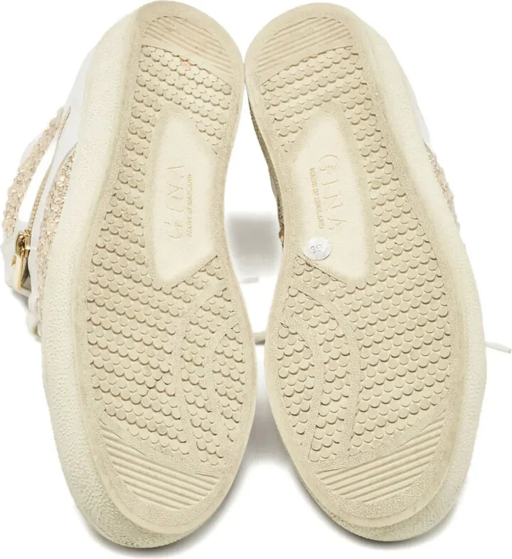 Crystal-Embellished High-Top Sneakers - Image 4