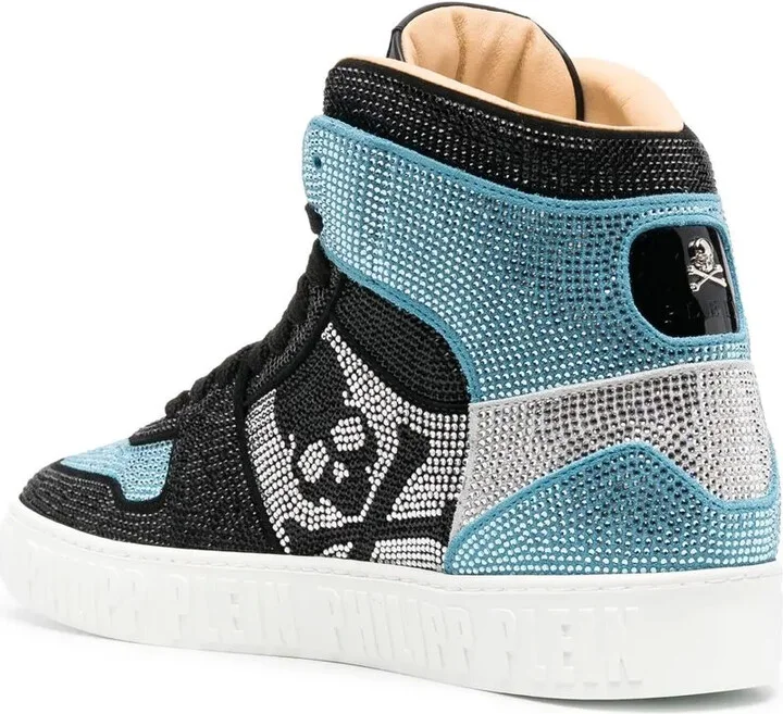 Crystal-Embellished High-Top Sneakers - Image 3