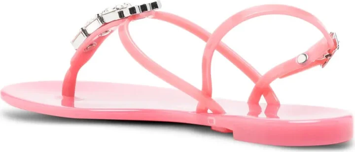 Crystal-Embellished Jelly Flip-Flops - Image 3