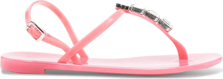 Crystal-Embellished Jelly Flip-Flops