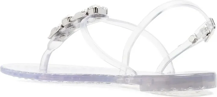 Crystal-Embellished Jelly Sandals - Image 3