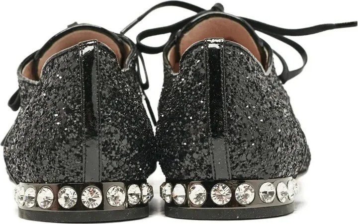 Crystal-Embellished Lace-Up Shoes - Image 3