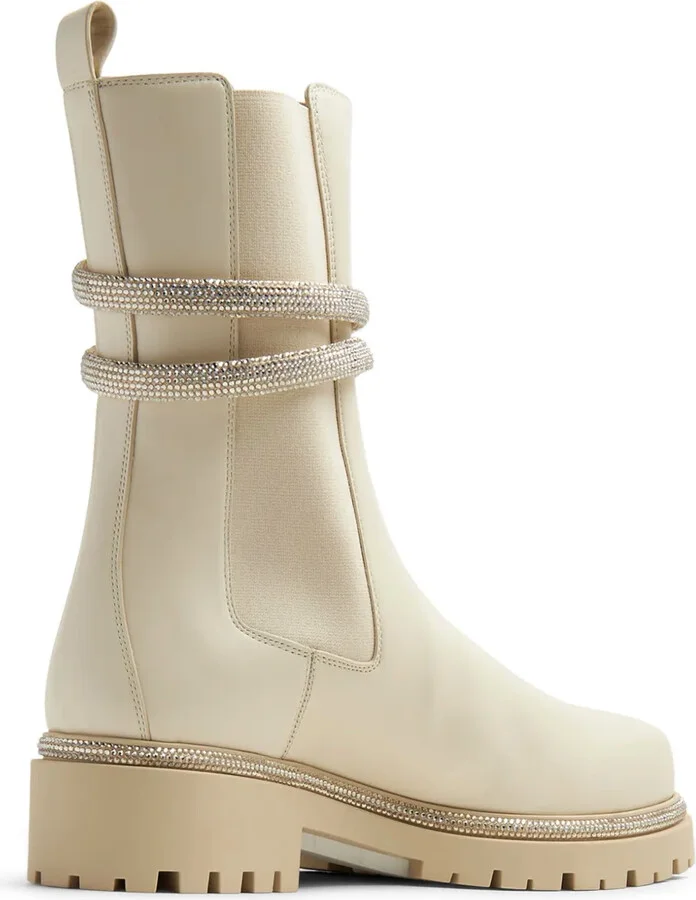 Crystal-Embellished Leather Boots - Image 3