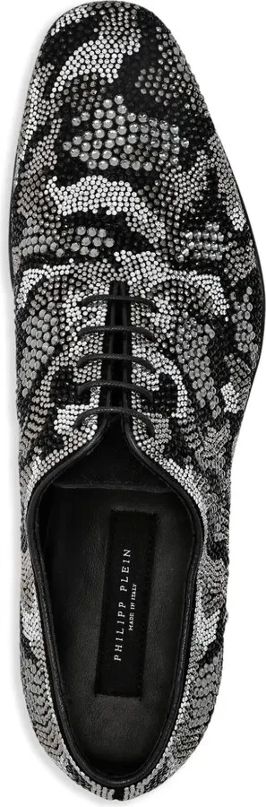 crystal-embellished leather Oxford shoes - Image 3
