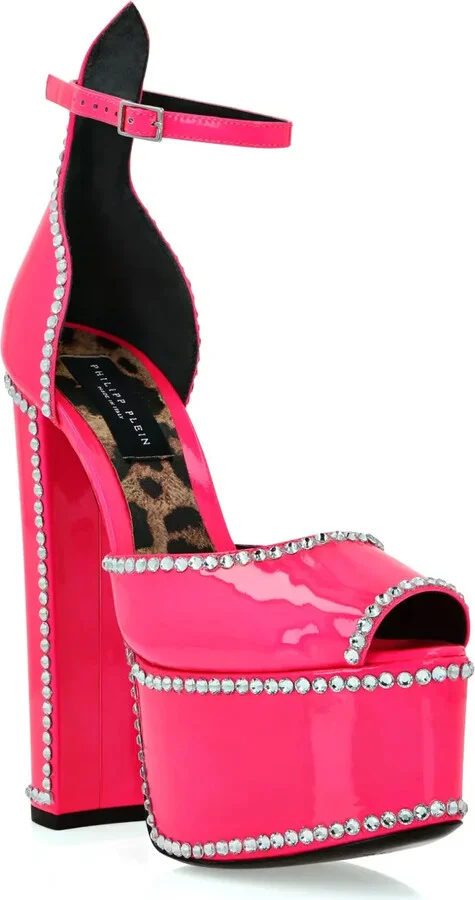 Crystal-Embellished Leather Pumps - Image 2