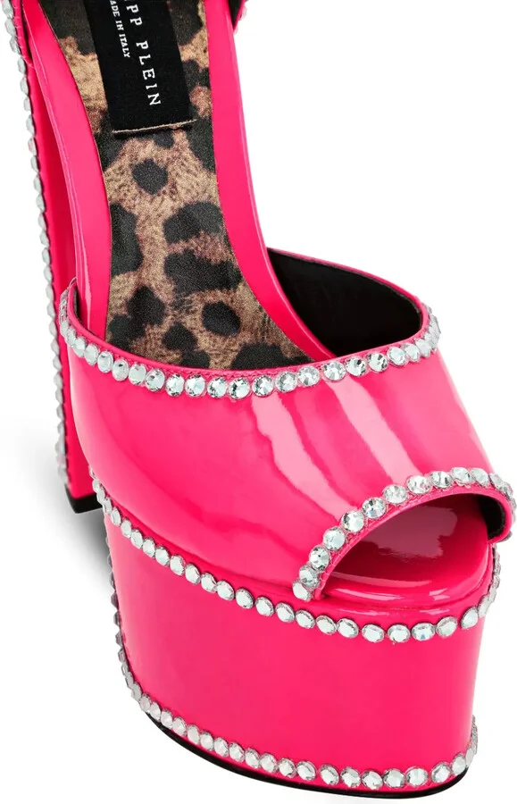 Crystal-Embellished Leather Pumps - Image 3