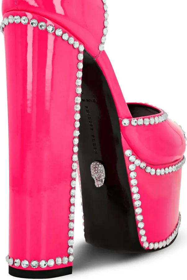 Crystal-Embellished Leather Pumps - Image 4