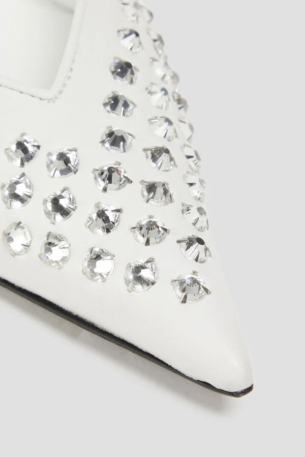 Crystal-embellished leather pumps - Image 4
