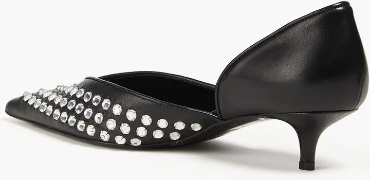 Crystal-embellished leather pumps - Image 6