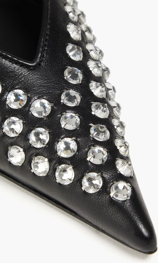 Crystal-embellished leather pumps - Image 7