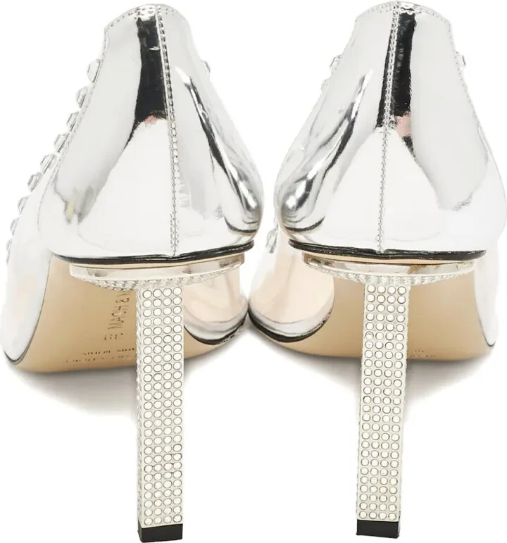 Crystal-Embellished Leather Pumps - Image 4