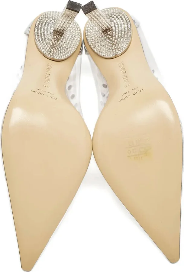 Crystal-Embellished Leather Pumps - Image 5