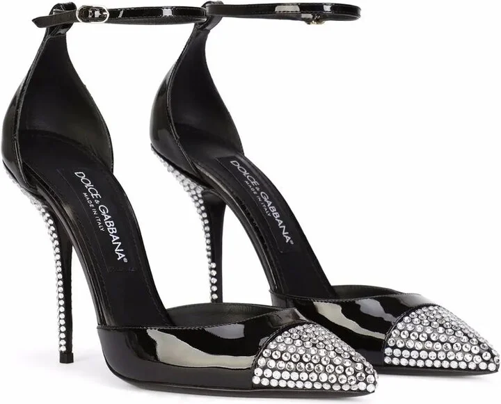 Crystal-Embellished Leather Pumps - Image 2
