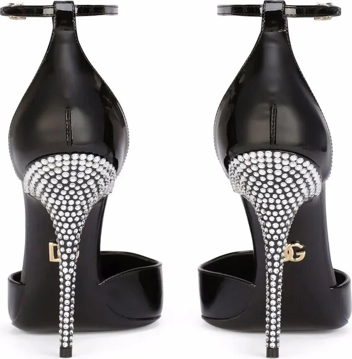 Crystal-Embellished Leather Pumps - Image 3