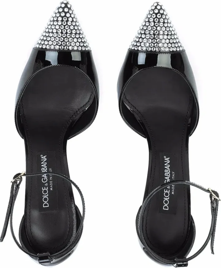 Crystal-Embellished Leather Pumps - Image 4