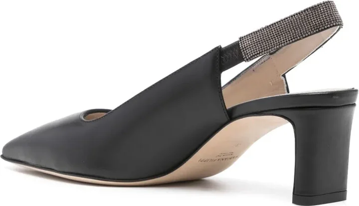 Crystal-Embellished Leather Pumps - Image 3