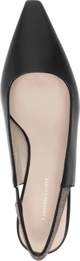 Crystal-Embellished Leather Pumps - Image 4