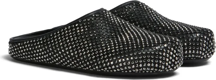 Crystal-Embellished Leather Sandals - Image 2