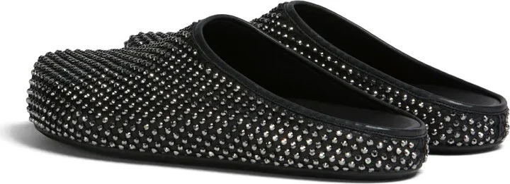 Crystal-Embellished Leather Sandals - Image 3
