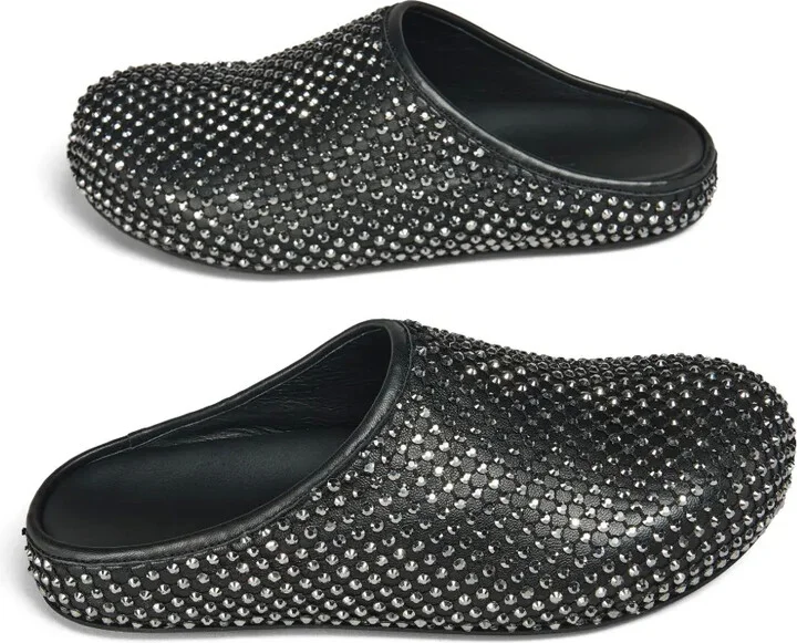 Crystal-Embellished Leather Sandals - Image 5