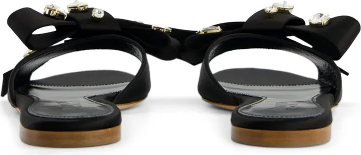 Crystal-Embellished Leather Sandals - Image 4