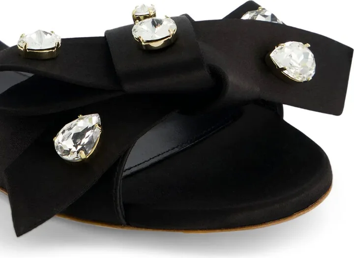 Crystal-Embellished Leather Sandals - Image 5