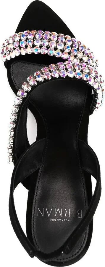 Crystal-Embellished Leather Sandals - Image 4