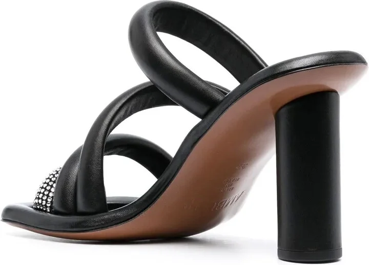 Crystal-Embellished Leather Sandals - Image 3