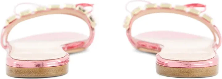 Crystal-Embellished Leather Slides - Image 4