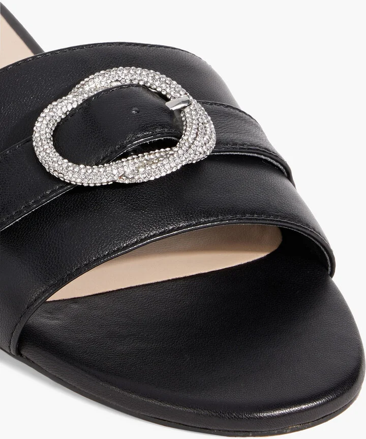 Crystal-embellished leather slides - Image 4